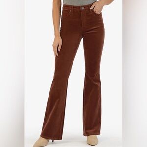 Kut From the Kloth Ana Ab Fab High Rise Flare in mocha size 16 NWT